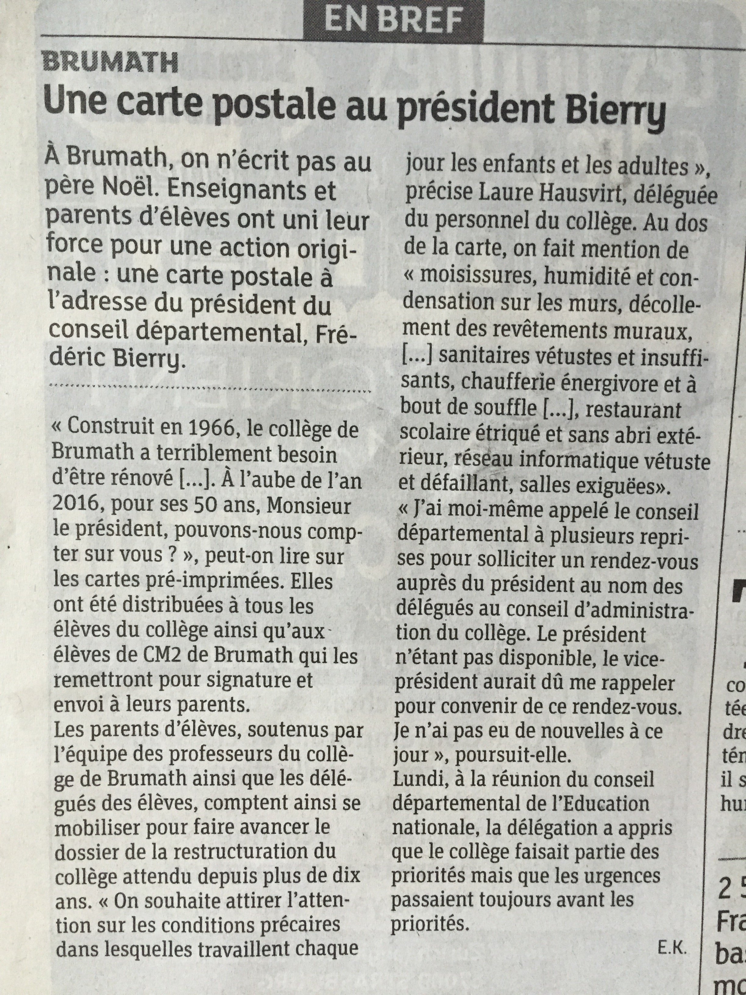 Article de presse.